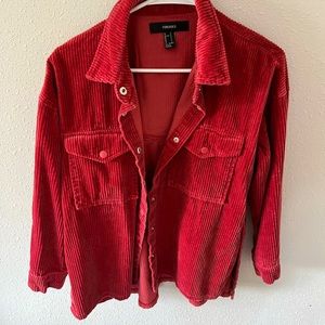 Burgundy/red button up